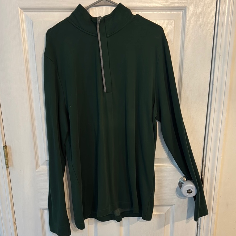 Banana Republic Green Long Sleeve Polo Sweatshirt